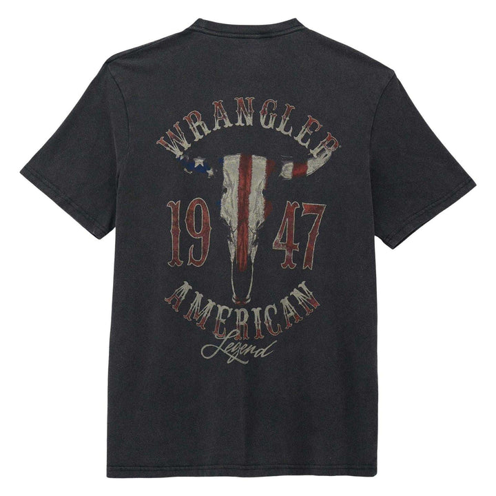 Wrangler® Graphic Short Sleeve T-Shirt Regular Fit Jet Black | 112375726 - Double C Western SupplyWrangler