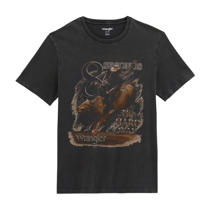 Wrangler® Graphic Short Sleeve T-Shirt - Regular Fit - Jet Black - 112380273 - Double C Western SupplyWrangler