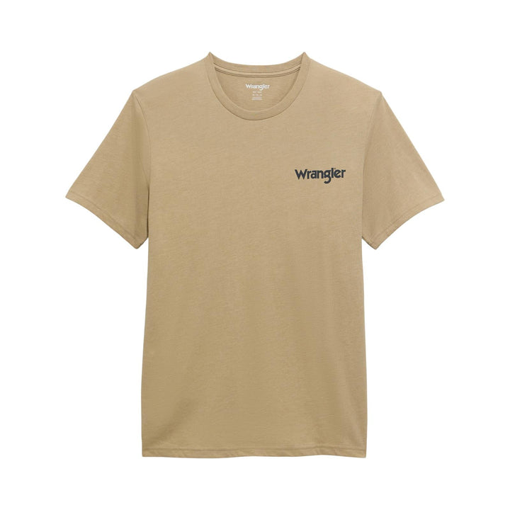 Wrangler® Graphic Short Sleeve T-Shirt - Regular Fit - Trench Coat Heather 112372847 - Double C Western SupplyWrangler