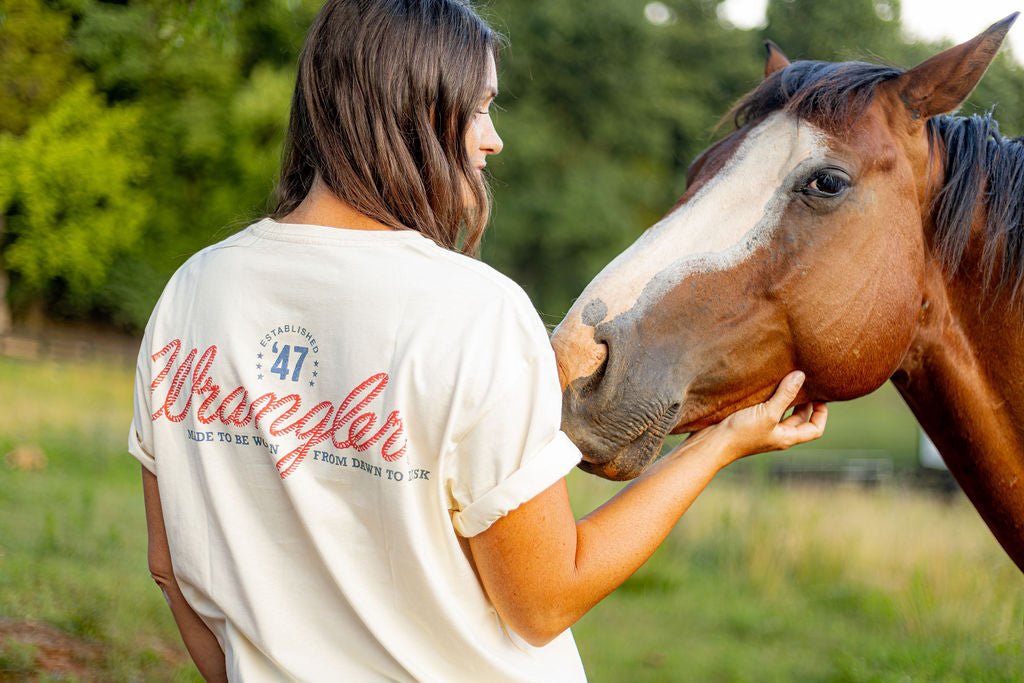 Wrangler® Graphic Short Sleeve T-Shirt - Vintage Fit - Antique White - 112380305 - Double C Western SupplyWrangler