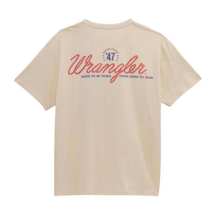 Wrangler® Graphic Short Sleeve T-Shirt - Vintage Fit - Antique White - 112380305 - Double C Western SupplyWrangler