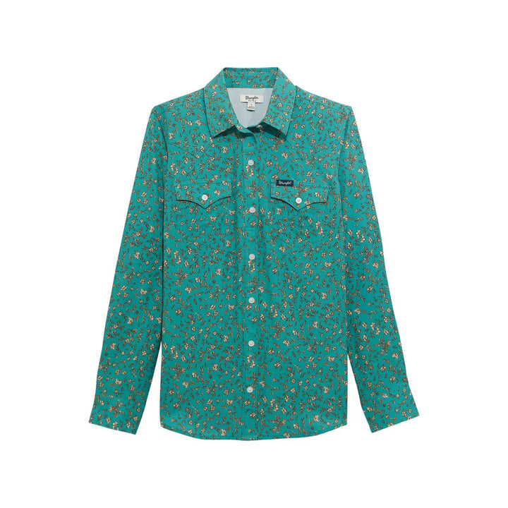 Wrangler® Performance Aria Shirt - Green 112375014 - Double C Western SupplyWrangler