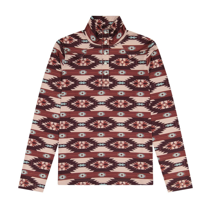 Wrangler® Performance Skye Pullover - Burgundy - 112385444 - Double C Western SupplyWrangler