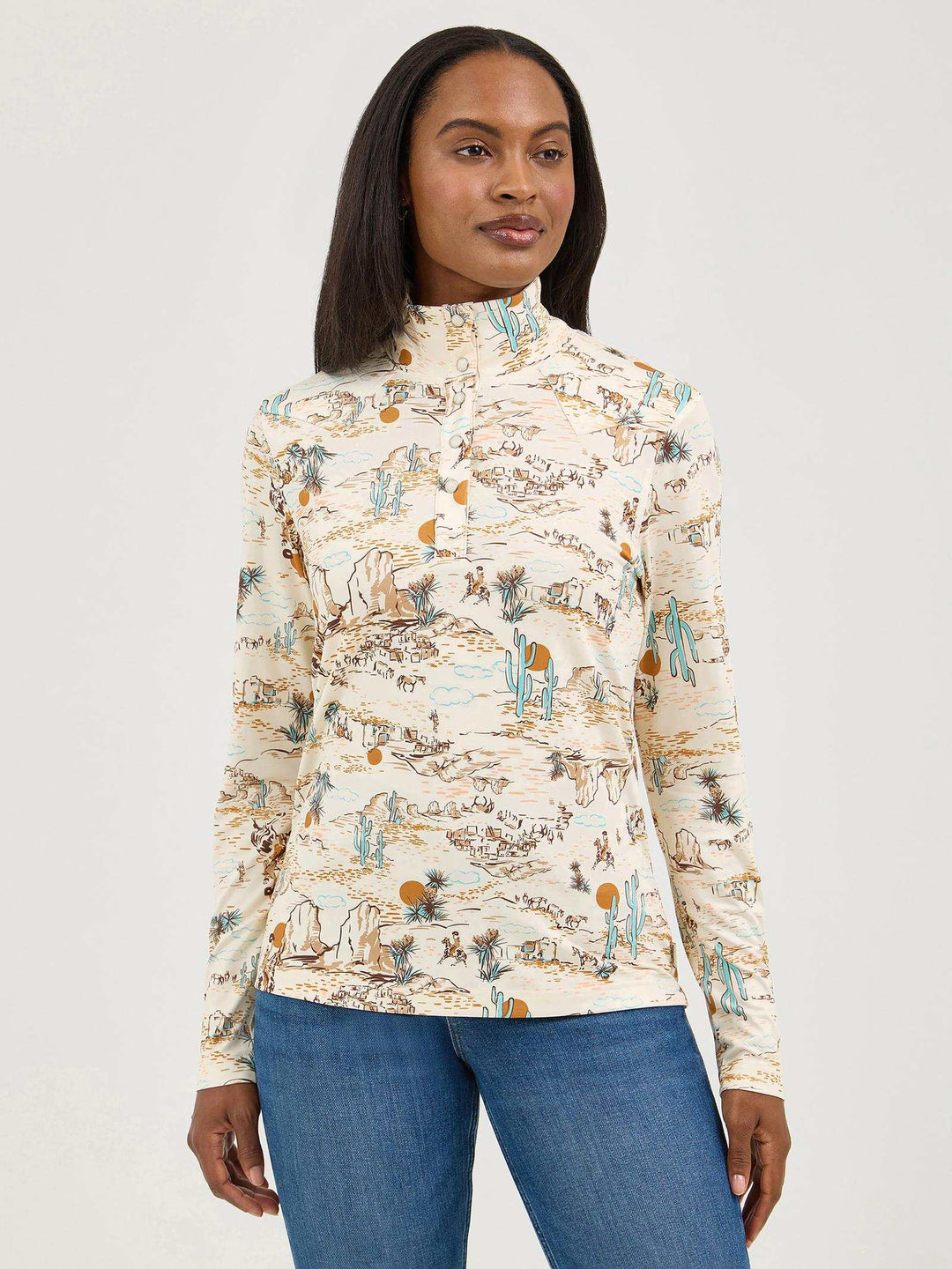 Wrangler® Performance Skye Pullover - Cream 112375249 - Double C Western SupplyWrangler