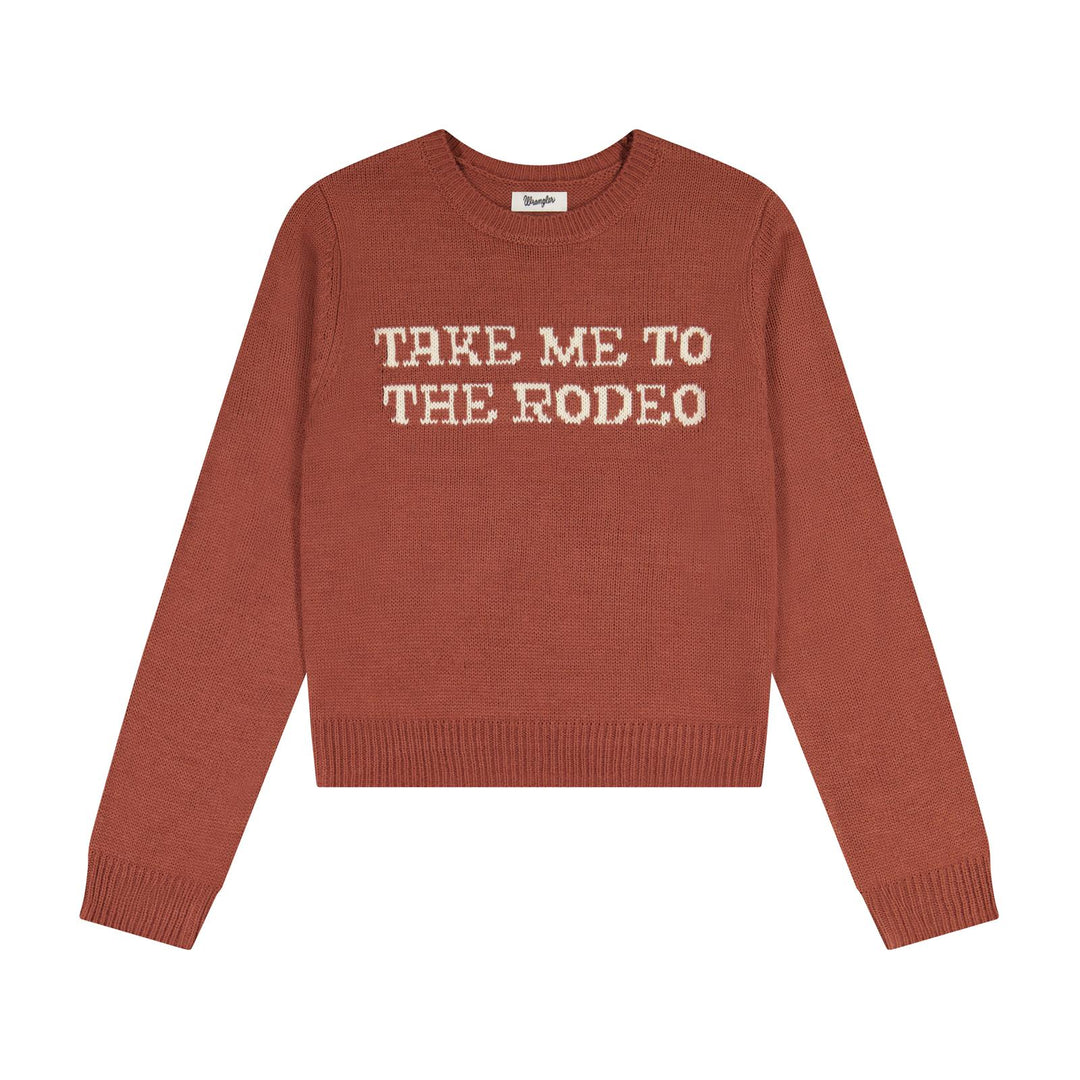 Wrangler Retro® Americana Crew Neck Sweater - Rose - 112385416 - Double C Western SupplyWrangler