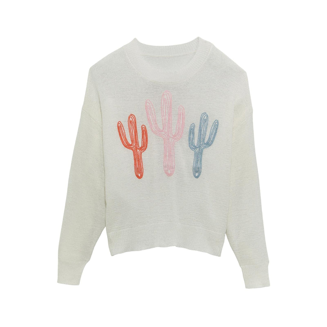 Wrangler Retro® Americana Crew Sweater - White 112375092 - Double C Western SupplyWrangler