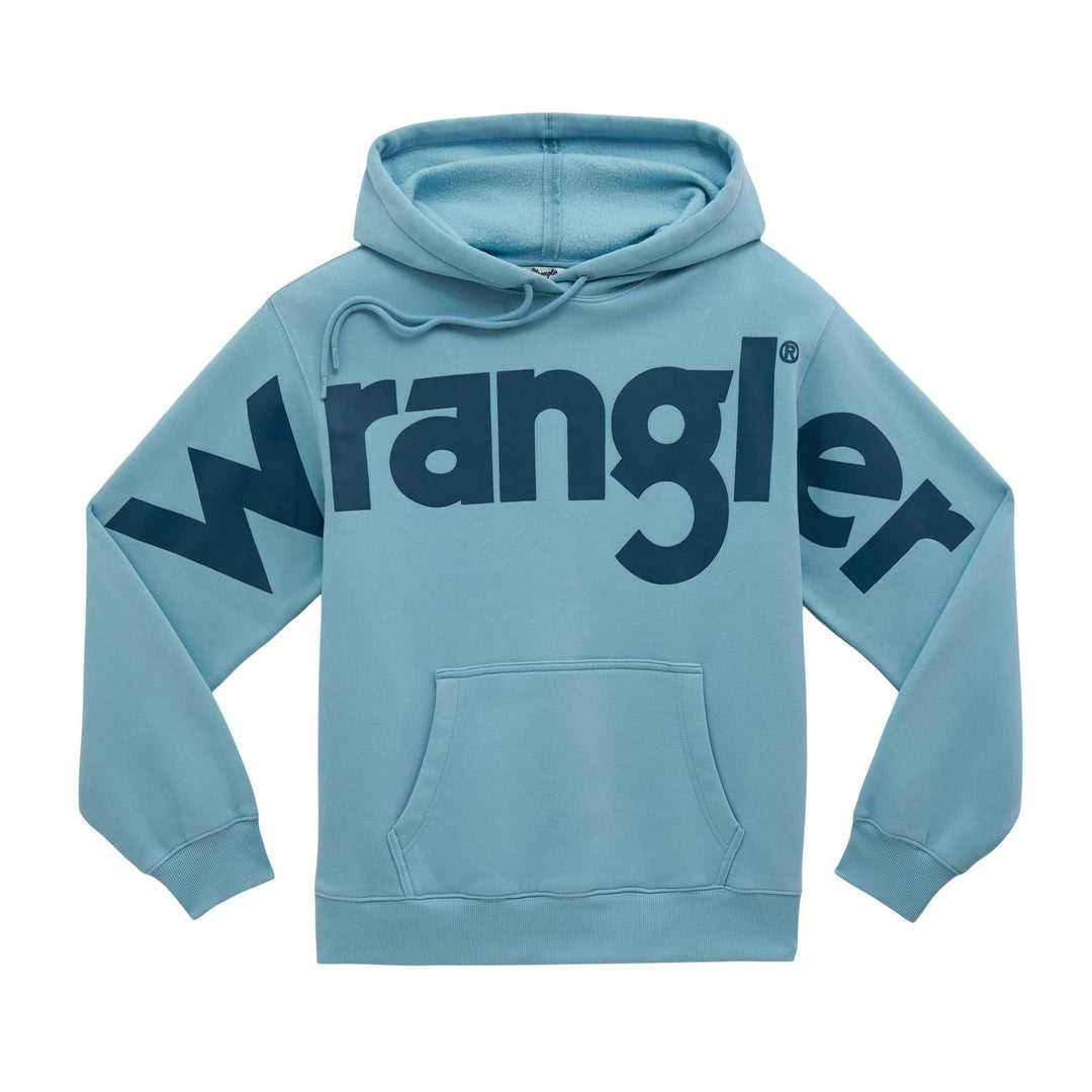 Wrangler Retro® Americana Logo Hoodie - Blue - 112382543 - Double C Western SupplyWrangler