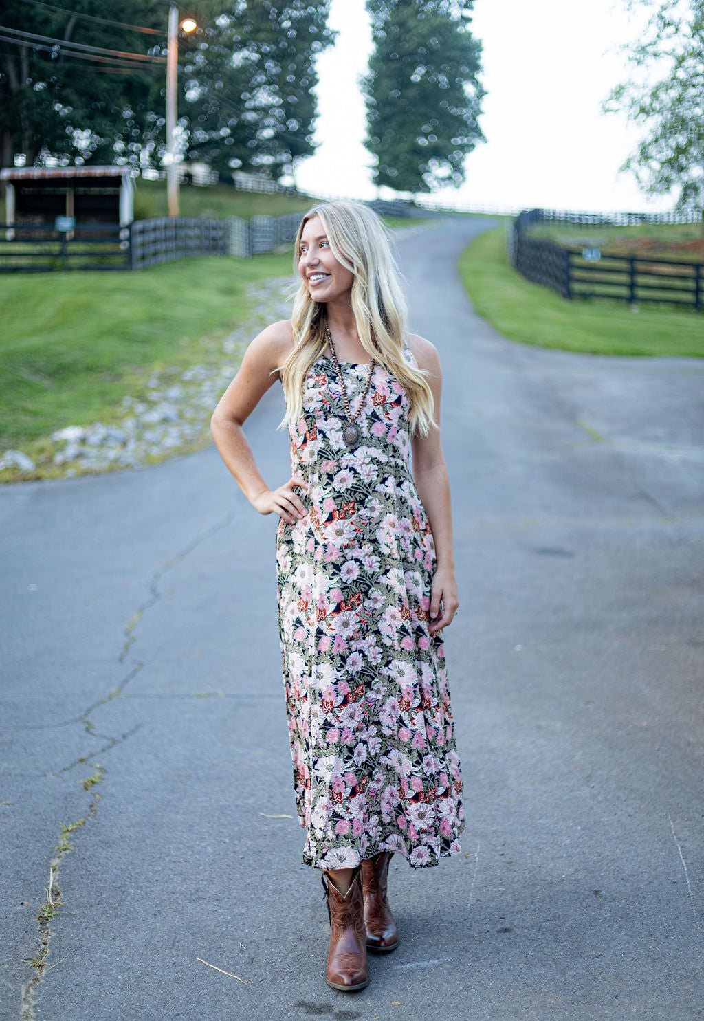 Wrangler Retro® Americana Maxi Dress - Pink - 112382615 - Double C Western SupplyWrangler