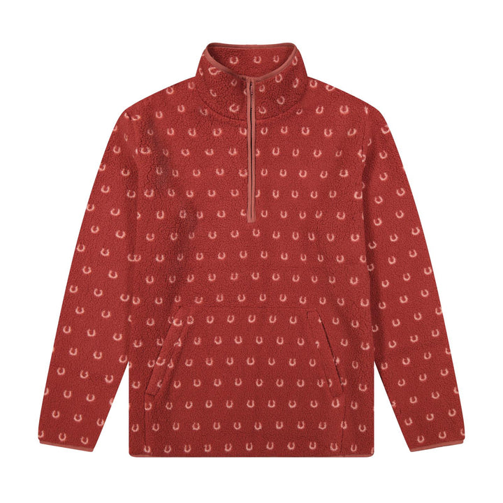 Wrangler Retro® Americana Sherpa 1/4 Zip Pullover - Rose - 112385334 - Double C Western SupplyWrangler
