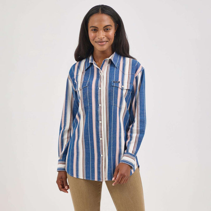 Wrangler Retro® Americana Shirt - Blue 112368458 - Double C Western SupplyWrangler