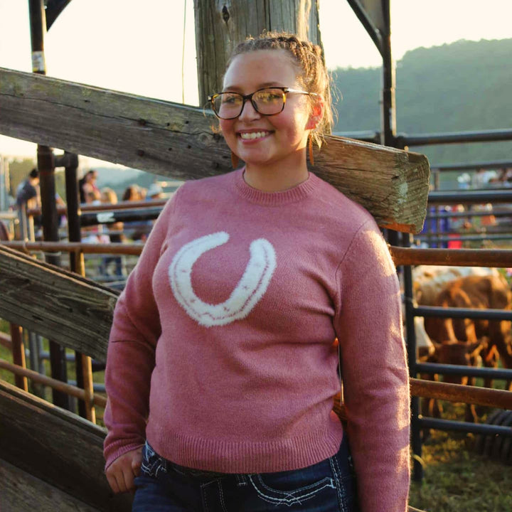 Wrangler Retro® Americana Sweater - Pink 112367342 - Double C Western SupplyWrangler