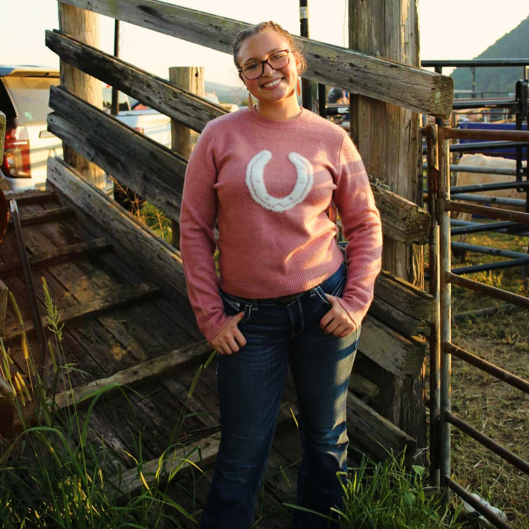 Wrangler Retro® Americana Sweater - Pink 112367342 - Double C Western SupplyWrangler