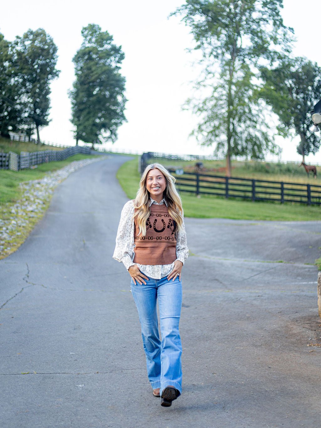 Wrangler Retro® Americana Sweater Vest - Brown - 112382527 - Double C Western SupplyWrangler