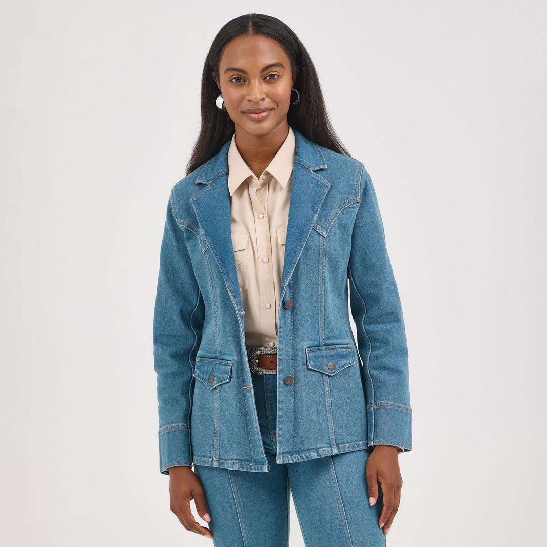 Wrangler Retro® Denim Blazer 112367390 - Double C Western SupplyWrangler