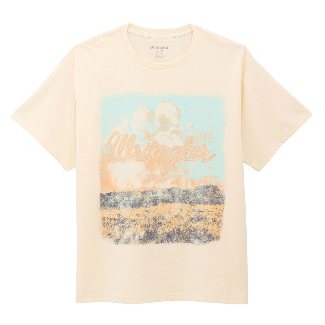 Wrangler Retro® Graphic Short Sleeve T-Shirt Girlfriend Fit Antique White | 112375896 - Double C Western SupplyWrangler