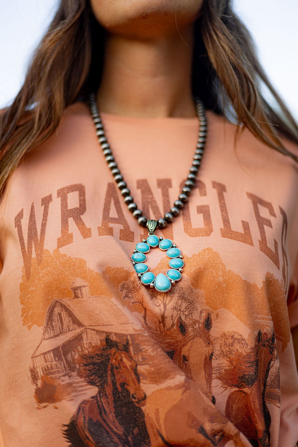 Wrangler Retro® Graphic Short Sleeve T-Shirt - Girlfriend Fit - Muted Clay - 112379629 - Double C Western SupplyWrangler