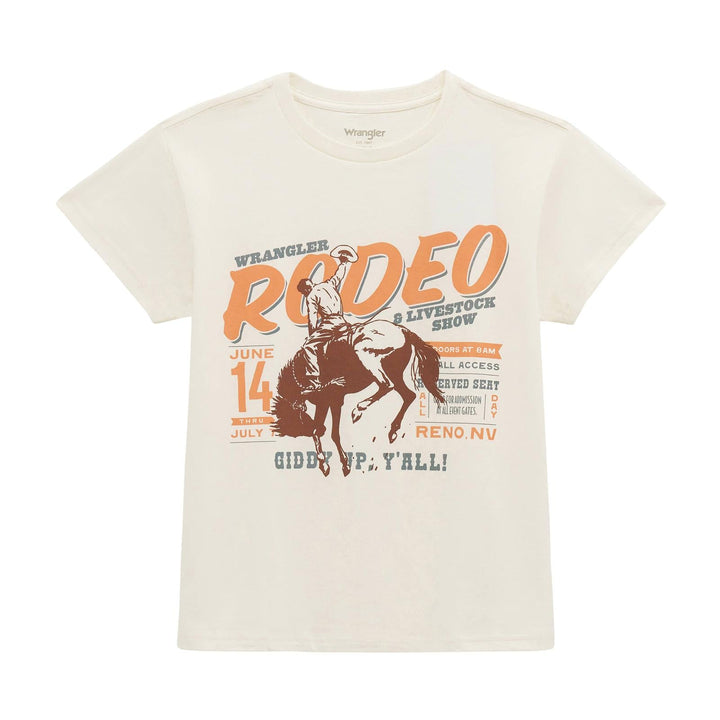 Wrangler Retro® Graphic Short Sleeve T-Shirt - Regular Fit - Egret - 112379666 - Double C Western SupplyWrangler