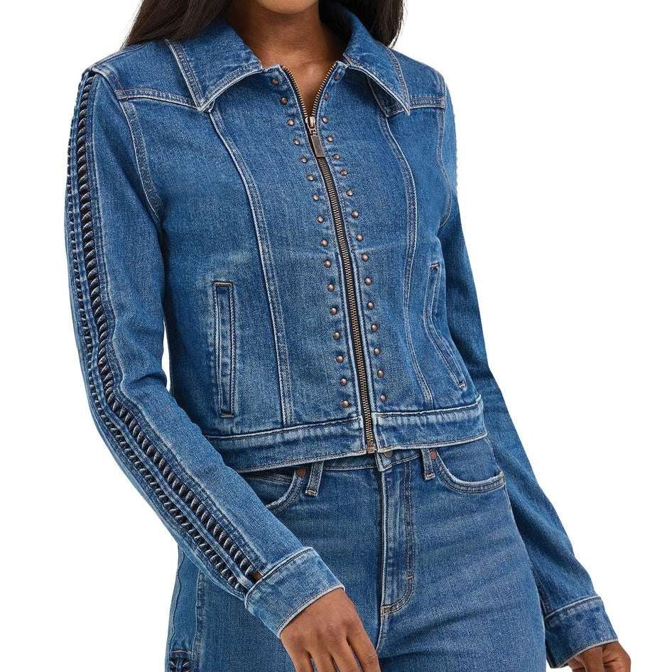 Wrangler Retro® Party Unlined Denim Jacket - Blue 112371721 - Double C Western SupplyWrangler
