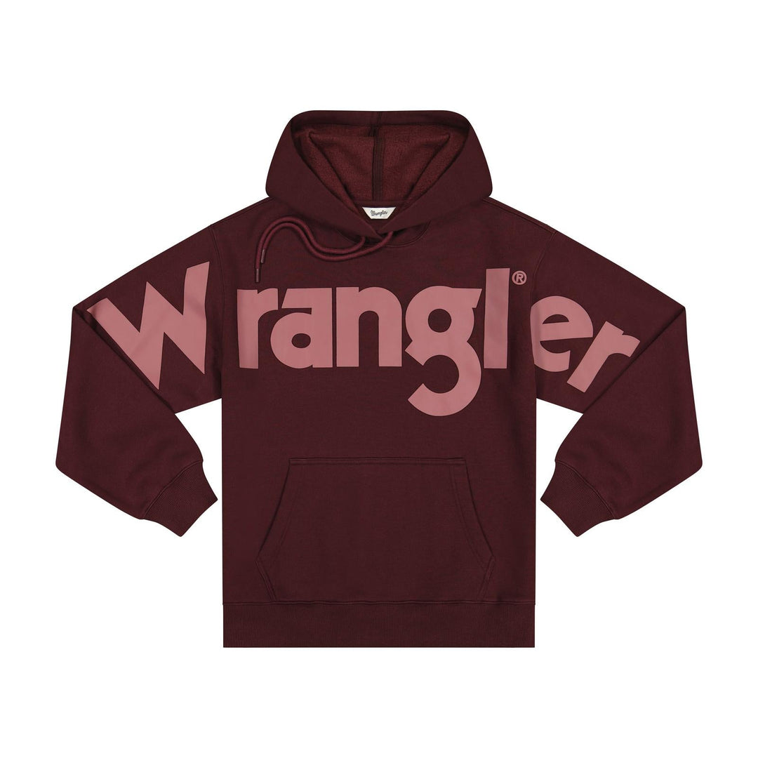 Wrangler Retro® Punchy Classic Hoodie - Port - 112385403 - Double C Western SupplyWrangler
