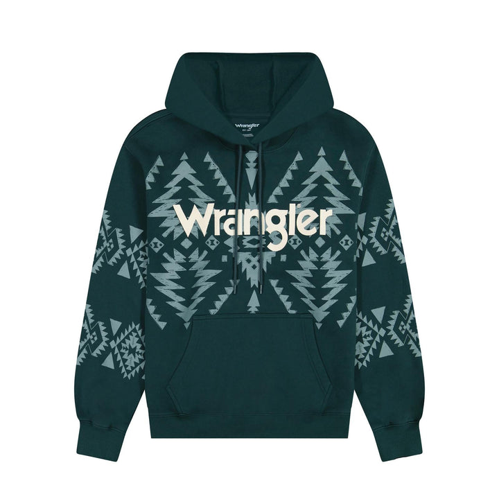 Wrangler Retro® Punchy Classic Hoodie - Teal - 112385404 - Double C Western SupplyWrangler
