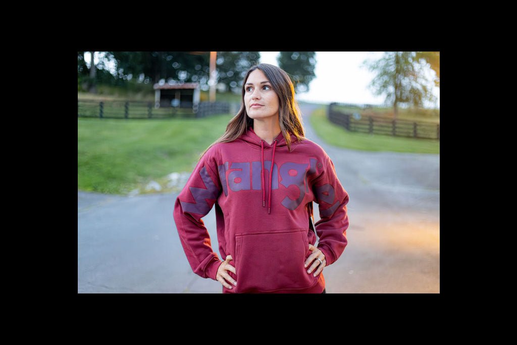 Wrangler Retro® Punchy Logo Hoodie - Burgundy - 112382644 - Double C Western SupplyWrangler