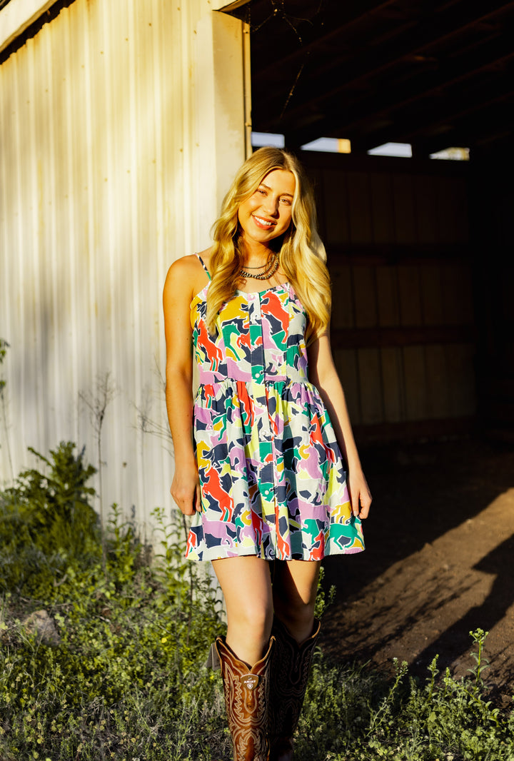 Wrangler Retro® Punchy Sleeveless Snap Dress Green | 112379516 - Double C Western SupplyWrangler