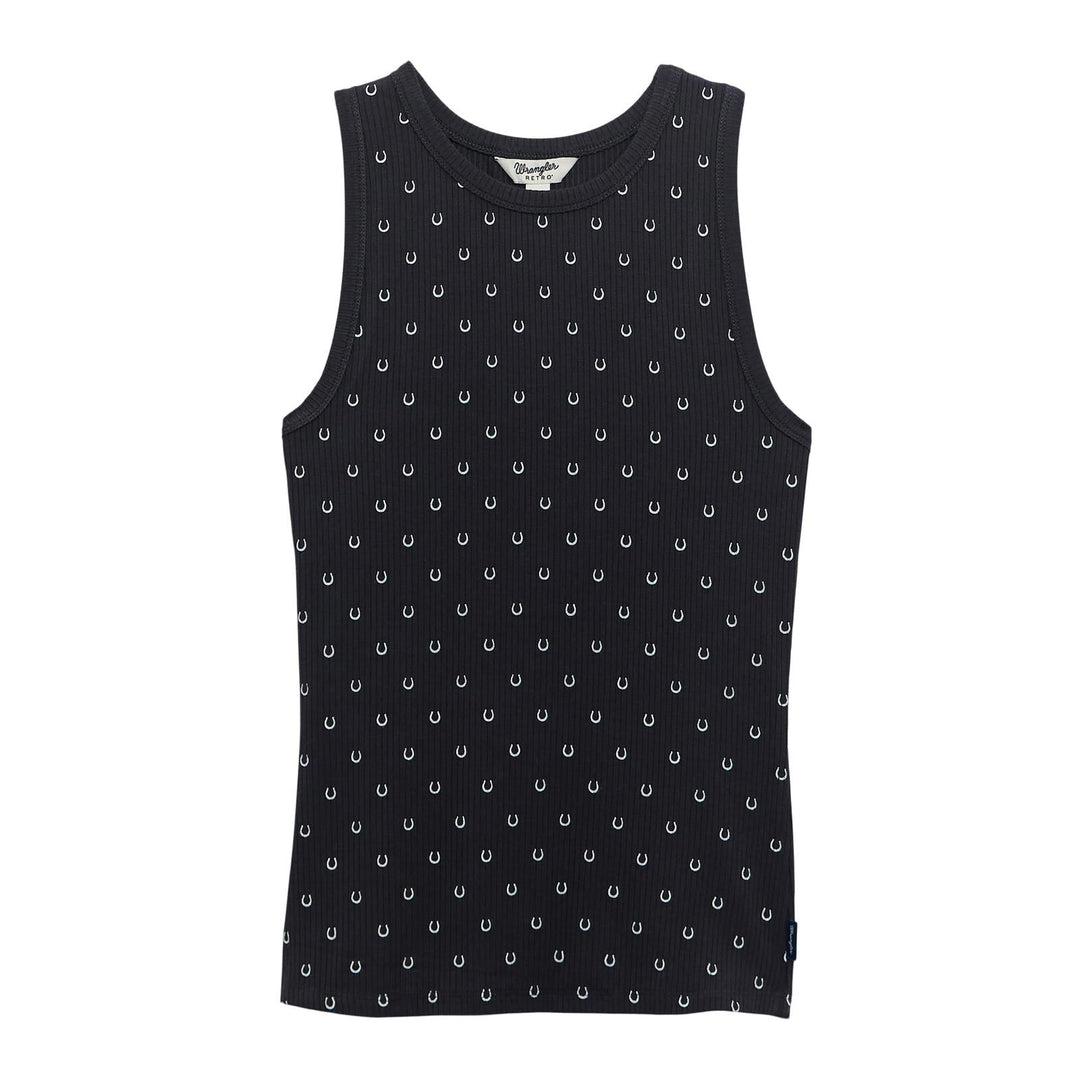 Wrangler Retro® Punchy Tank Top - Black 112375060 - Double C Western SupplyWrangler