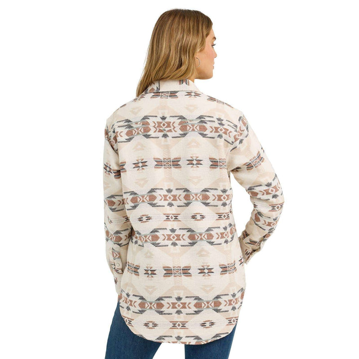 Wrangler Retro® Punchy Unlined Boyfriend Shacket - Cream 112368056 - Double C Western SupplyWrangler