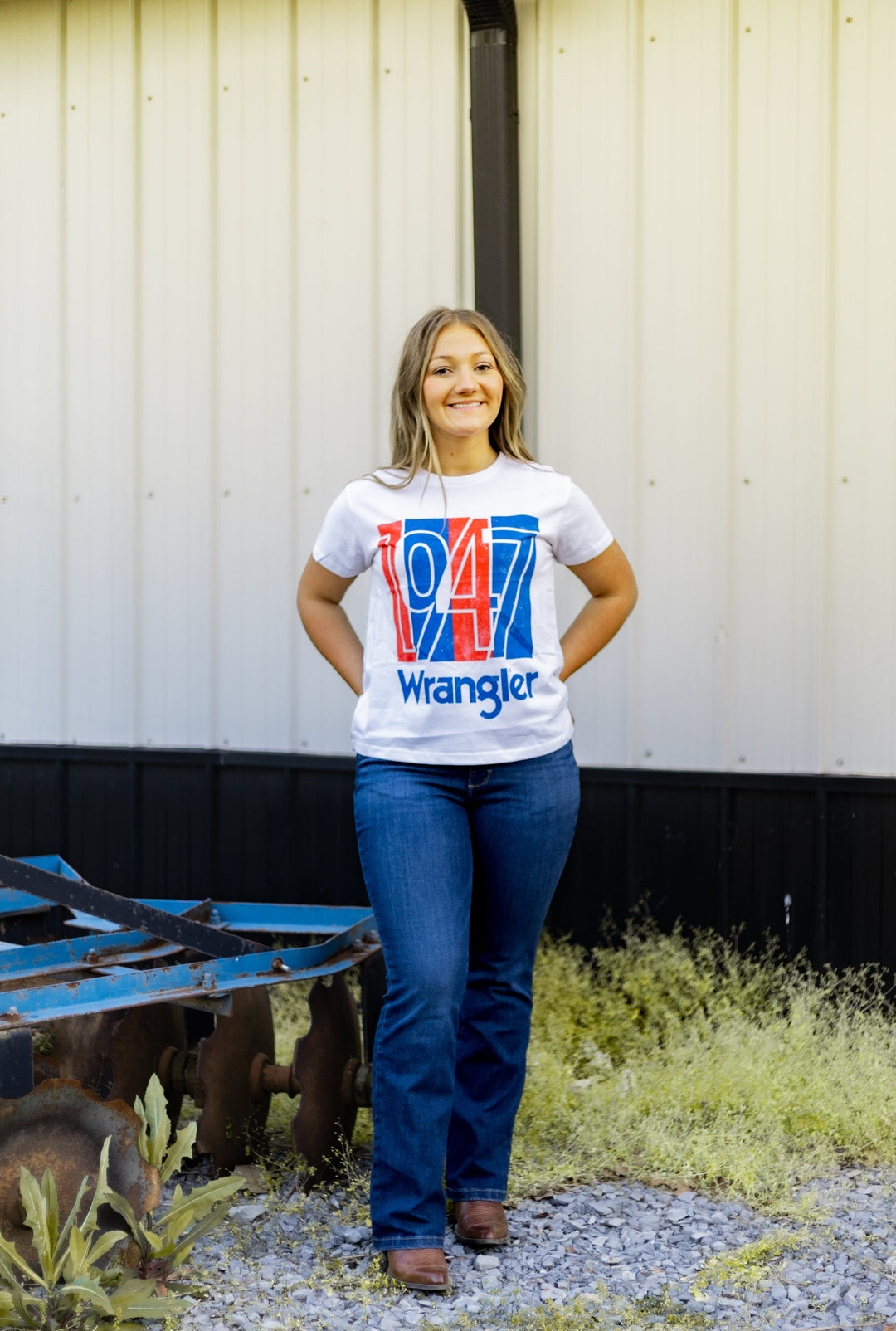 Wrangler Retro® Short Sleeve T-Shirt Regular Fit Bright White | 112375876 - Double C Western Supplyw