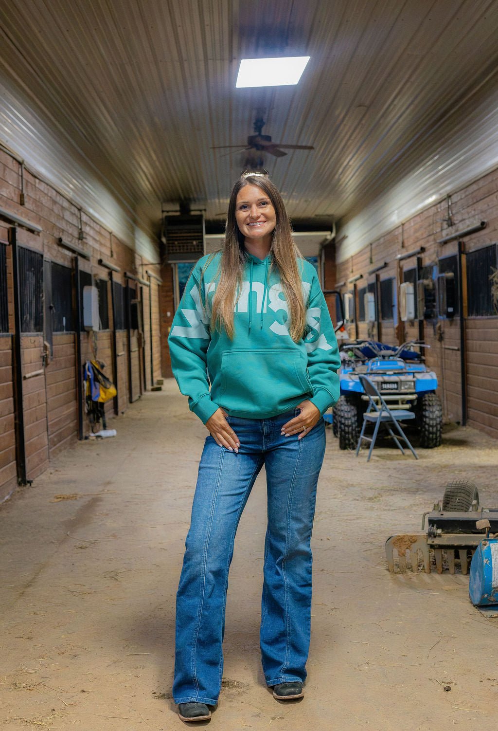 Wrangler Retro® Vintage Logo Hoodie - Turquoise - 112382680 - Double C Western SupplyWrangler