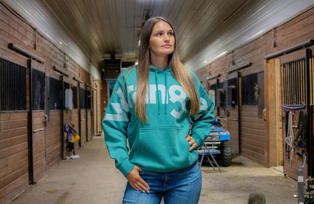 Wrangler Retro® Vintage Logo Hoodie - Turquoise - 112382680 - Double C Western SupplyWrangler