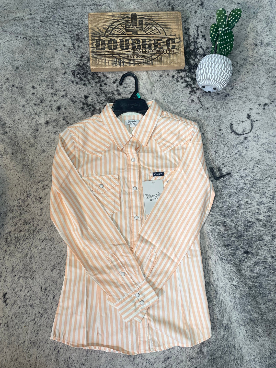 Wrangler Retro® Western Dress Snap Top - Pink - Double C Western SupplyWrangler