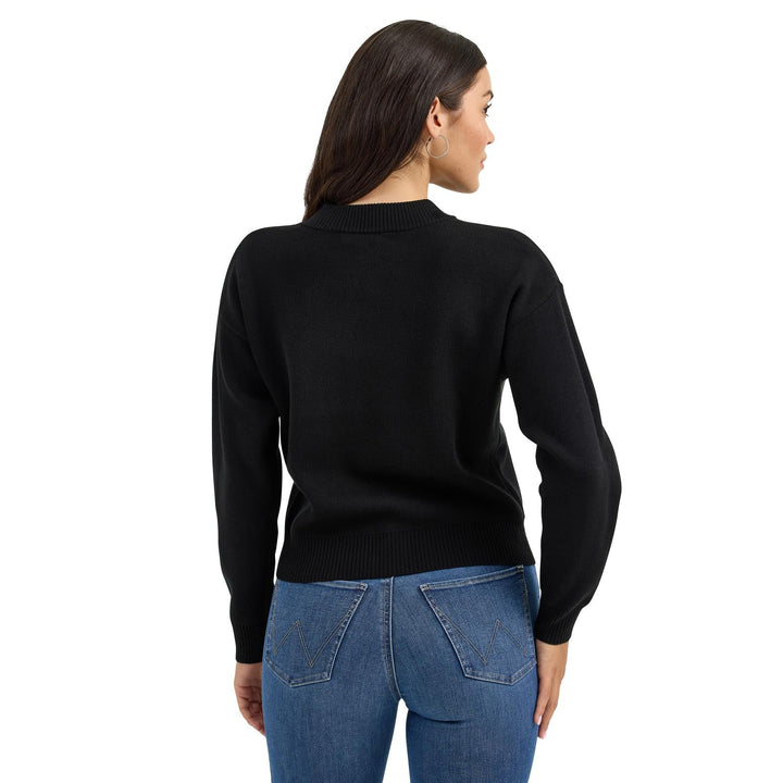 Wrangler Retro® Western Vintage Sweater Crew - Black 112367597 - Double C Western SupplyWRANGLER