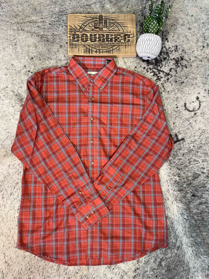 Wrangler Riata Classic Fit Easy Care Plaid Button L/S - Double C Western SupplyWrangler
