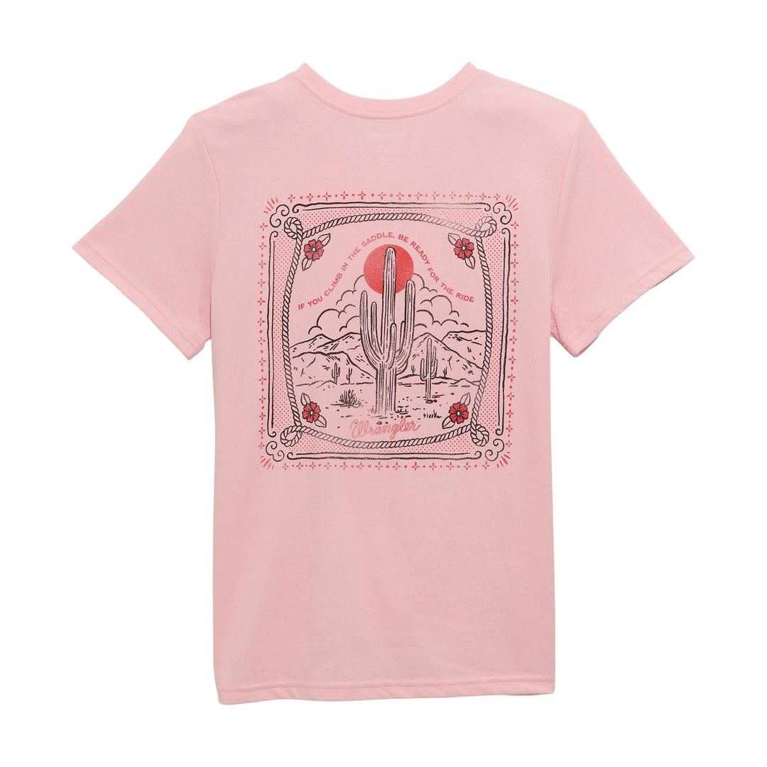 Wrangler® Short Sleeve Pocket T-Shirt - Regular Fit - Romance Rose Heather 112372972 - Double C Western SupplyWrangler