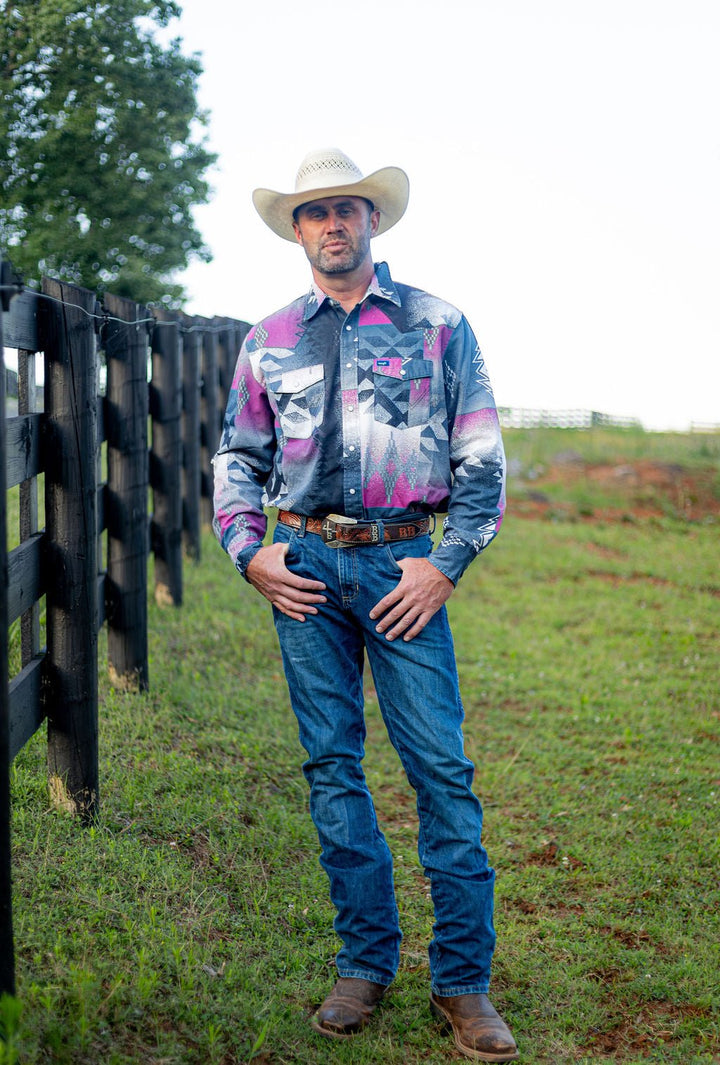 Wrangler® Vintage Inspired Long Sleeve Shirt - Classic Fit - Multi - 112381999 - Double C Western SupplyWrangler