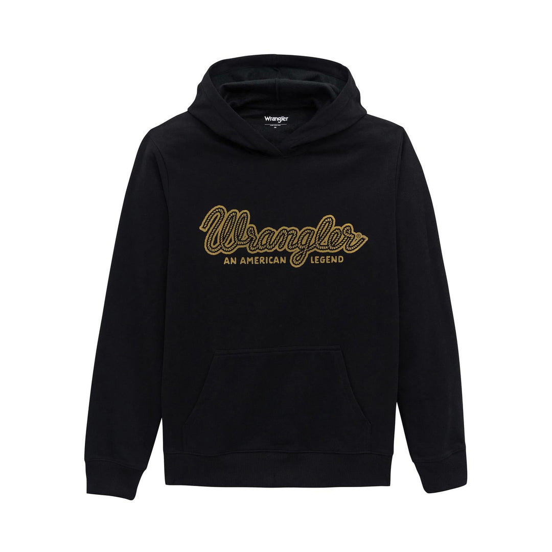 Wrangler® Western Hoodie - Regular Fit - Black Beauty - 112383995 - Double C Western SupplyWrangler