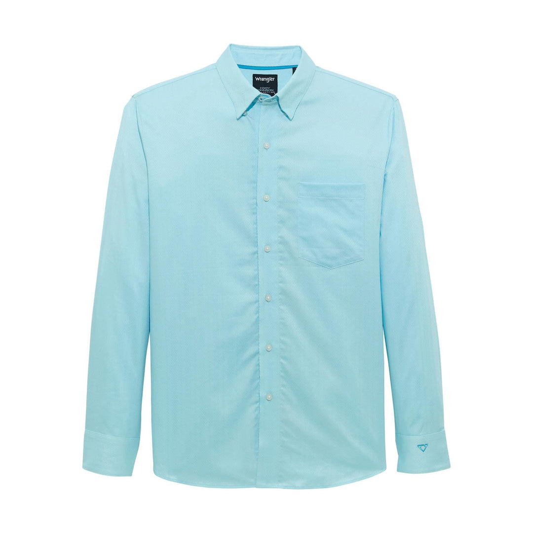 Wrangler® X Cody Johnson Long Sleeve Shirt - Classic Fit - Aqua - Double C Western SupplyWrangler