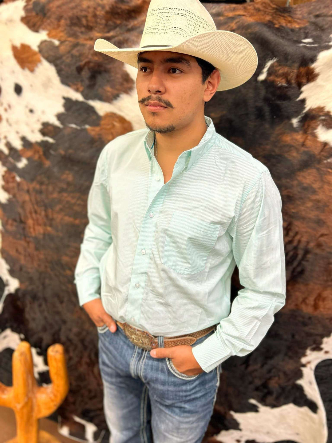 Wrangler® X Cody Johnson Long Sleeve Shirt - Classic Fit - Ceramic - Double C Western SupplyWrangler