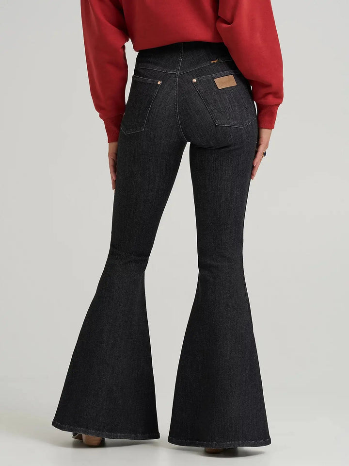 Wrangler® X Lainey Wilson Pull on Bell Jean - Washed Black 112370416 - Double C Western SupplyWrangler