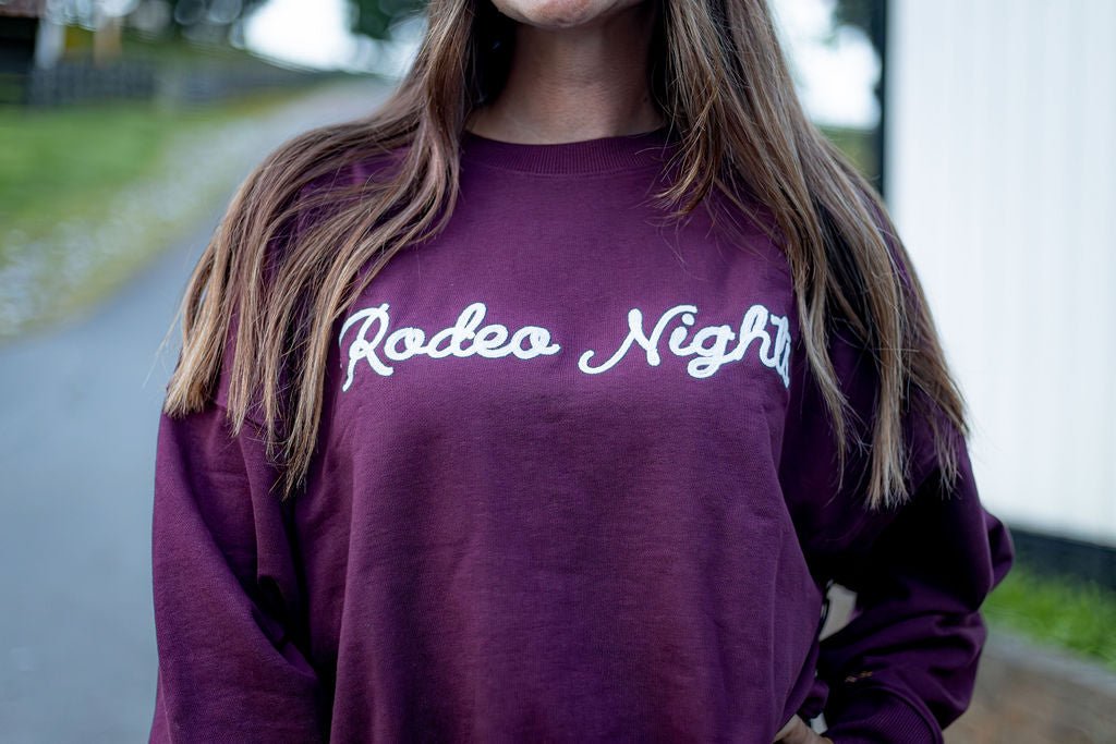 Wrangler® X Lainey Wilson Rodeo Nights Sweatshirt - Burgundy - 112382793 - Double C Western SupplyWrangler