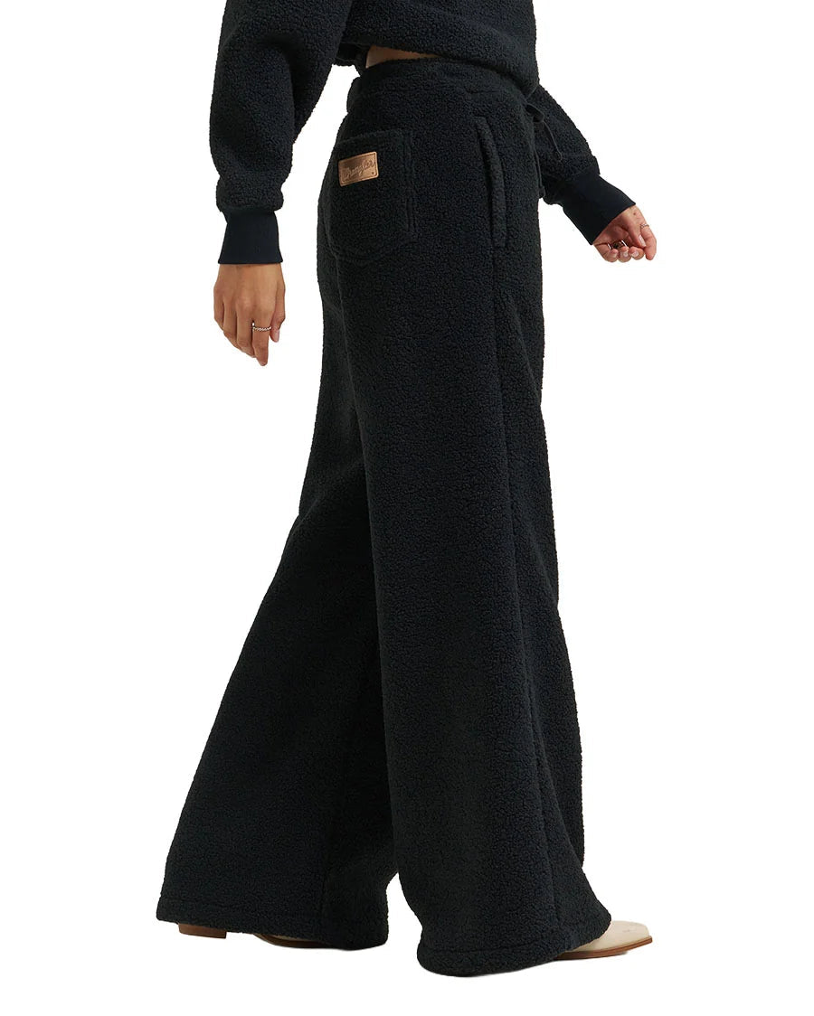 Wrangler® X Lainey Wilson Sherpa Sweatpant - Black - 112385564 - Double C Western SupplyWrangler
