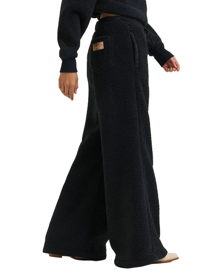 Wrangler® X Lainey Wilson Sherpa Sweatpant - Black - 112385564 - Double C Western SupplyWrangler