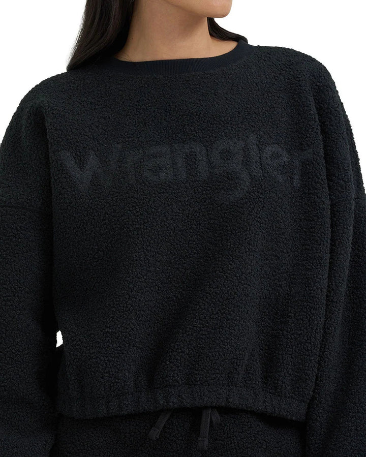 Wrangler® X Lainey Wilson Sherpa Sweatshirt - Black - 112385579 - Double C Western SupplyWrangler