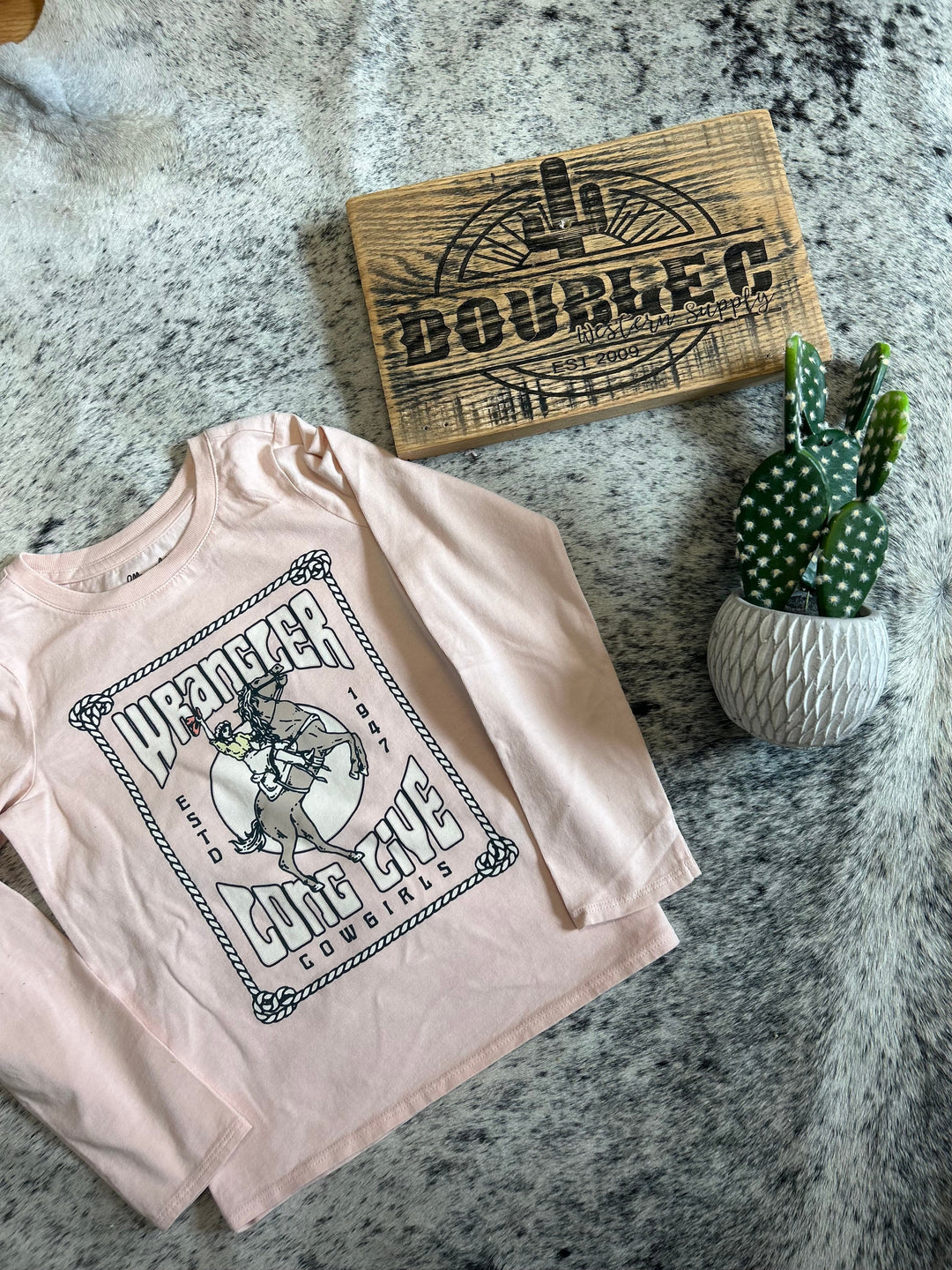 Wranglers girls pink tee - Double C Western SupplyWrangler