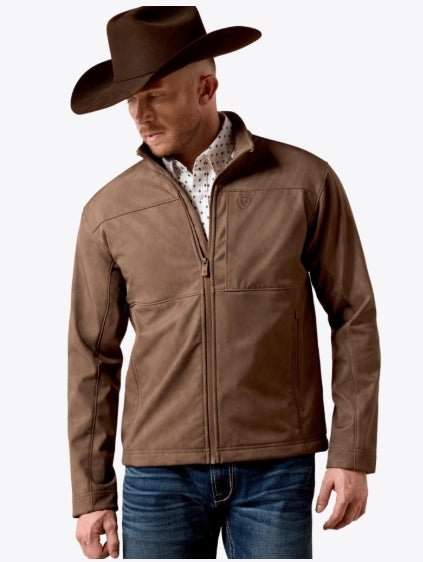 WREN FAUX LEATHER PRINT MNS Vernon Softshell Jacket WREN FAUX LEATHER PRINT 10079404 - Double C Western SupplyAriat