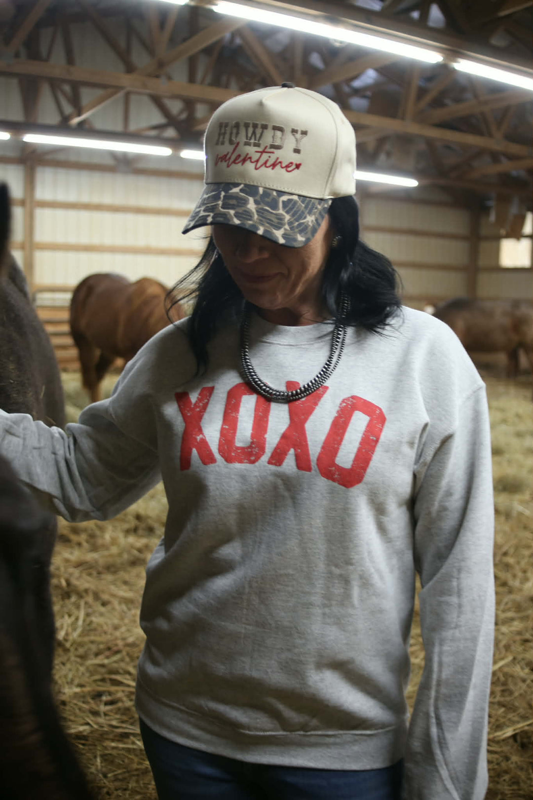 XOXO Crewneck Sweatshirt, Valentine's Day Shirt - Double C Western SupplyMugsby