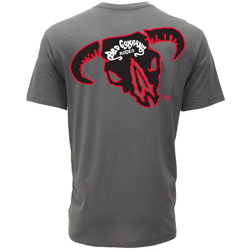 Youth Bad Company T-shirt Dark Grey w/Black & Red Logo HT1831DKGY - Double C Western SupplyHooey