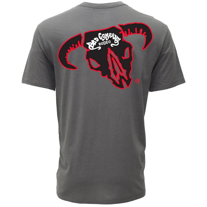 Youth Bad Company T-shirt Dark Grey w/Black &amp; Red Logo HT1831DKGY - Double C Western SupplyHooey