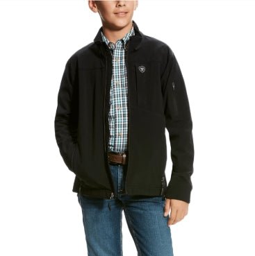 Youth Vernon 2.0 Softshell Jacket Black - 10024057 - Double C Western SupplyAriat